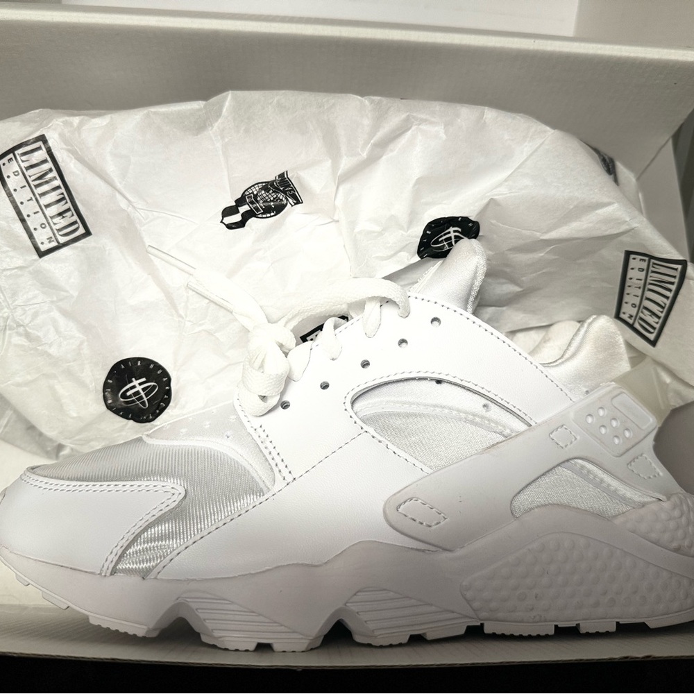 Nike Air Huarache All-White Sneakers